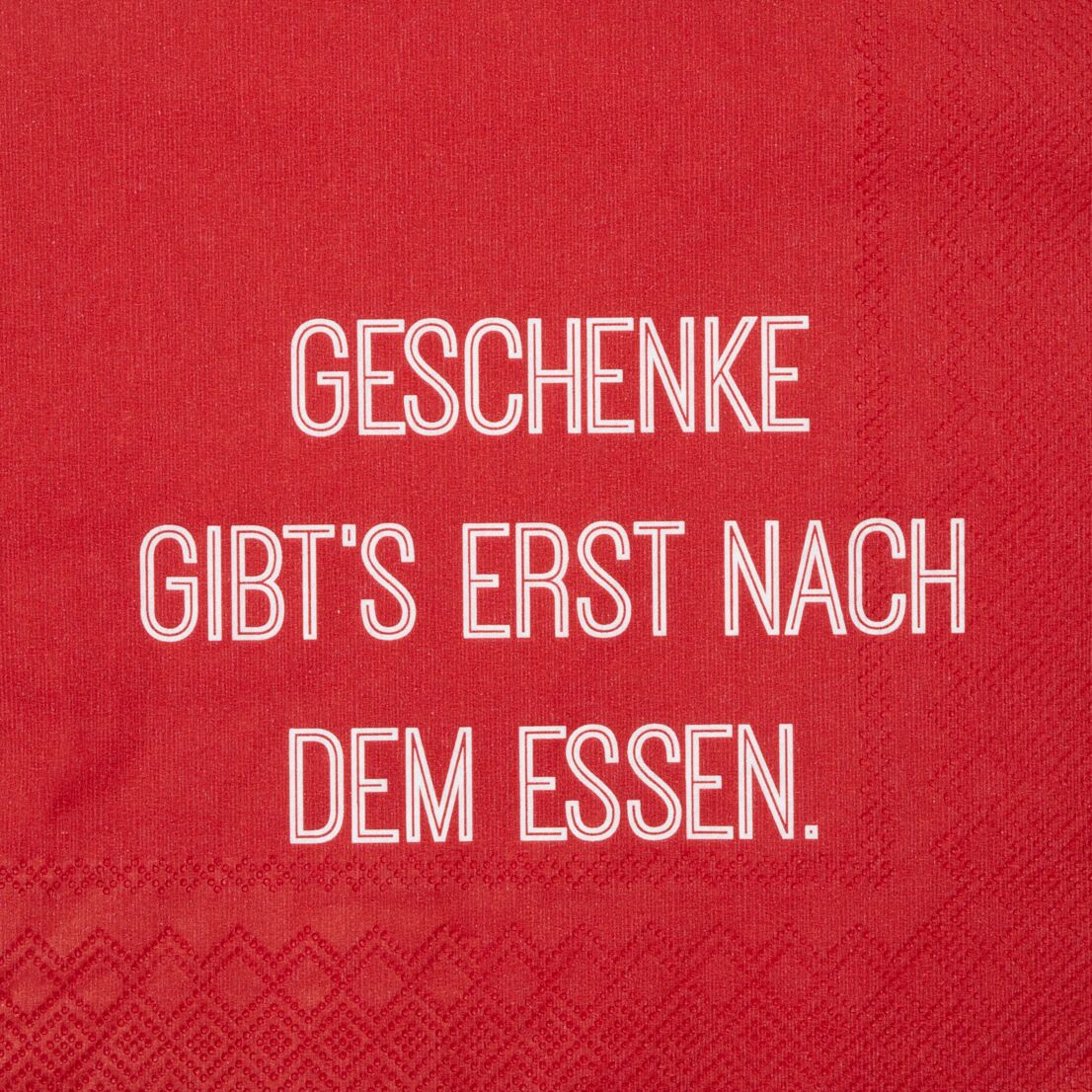 Servietten "Geschenke gibt's erst ..." – Bild 1
