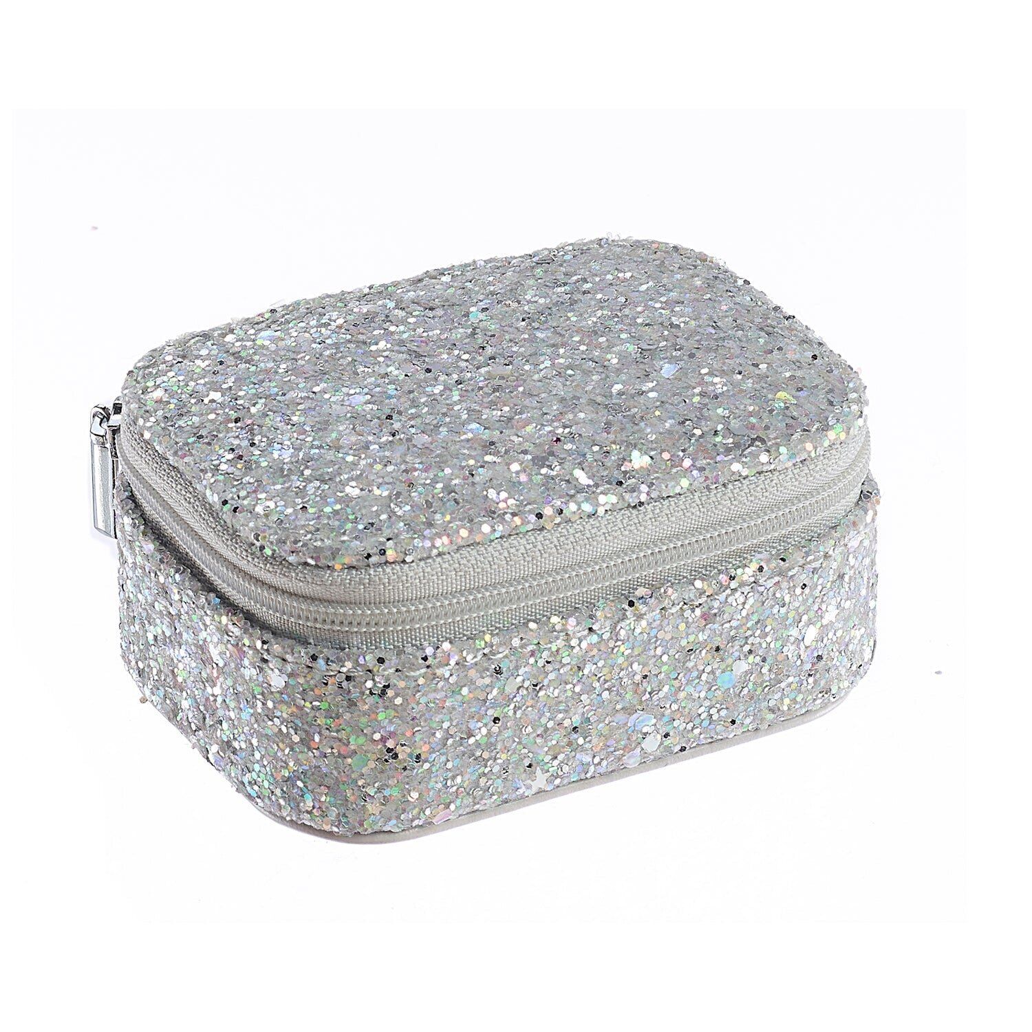 Confetti Glitter Mini-Schmuckkästchen (silber) – Bild 1