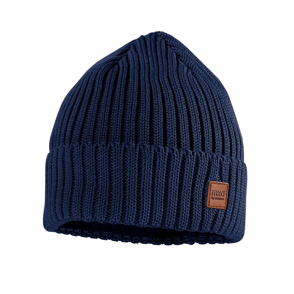 Mütze, Rippe, Jerseyfutter (marine) – Bild 1