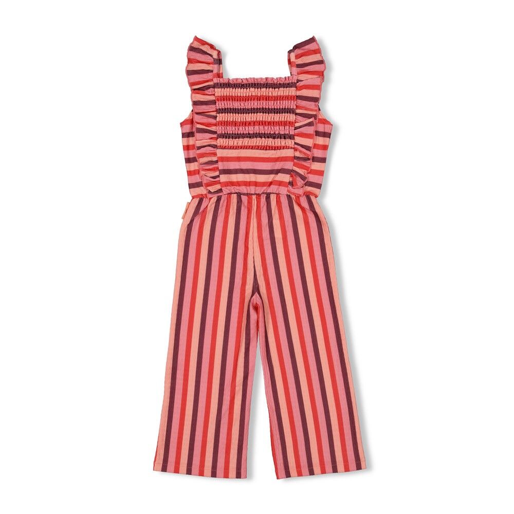 Jumpsuit Ringel Seersucker - Salsa Sunset (Lachs) – Bild 1