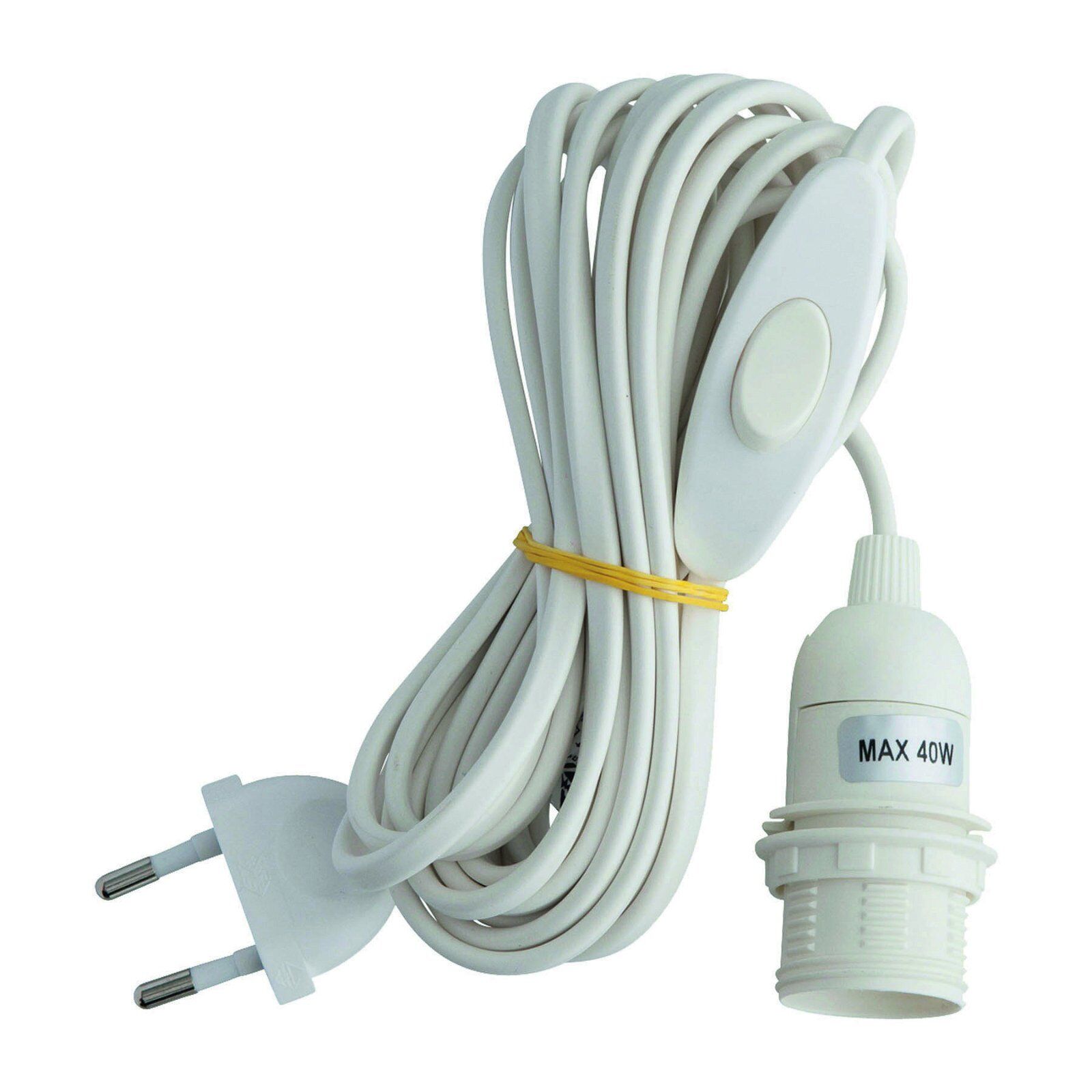 Electric Stromkabel für Glühbirnen (weiß, 4 m)