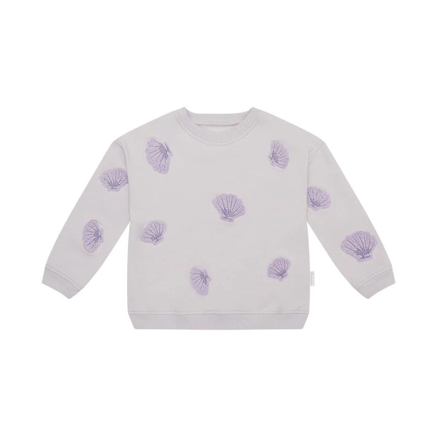 Oversized Sweatshirt mit Muschel Applikationen 1 Oversized Sweatshirt mit Muschel Applikationen
