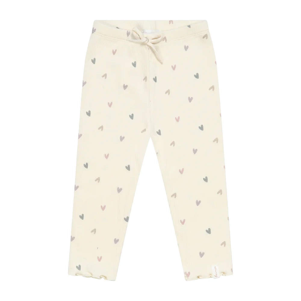 Leggings "Hearts" mit Schleife aus Bio-Baumwolle
