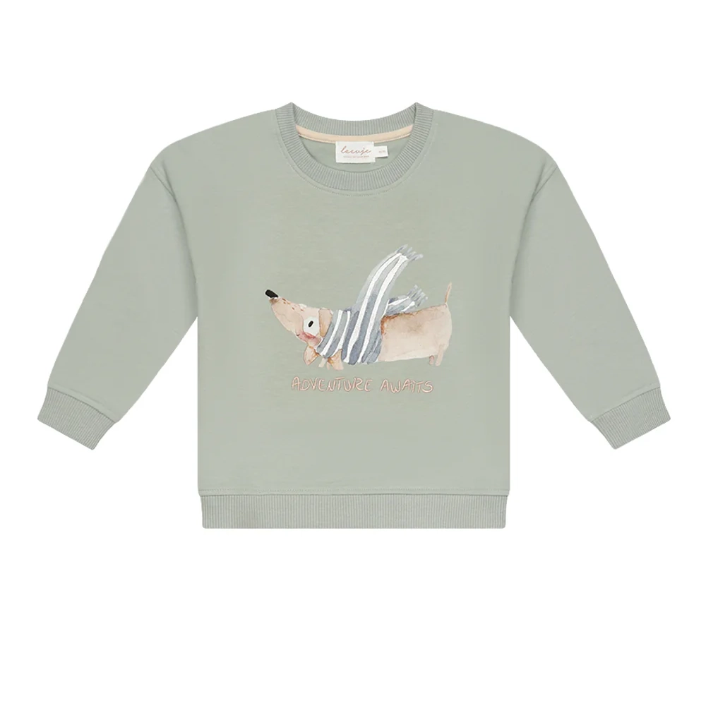 unisex_sweatshirt_dackel1 Unisex Oversized Sweatshirt Dackel "Adventure Awaits"