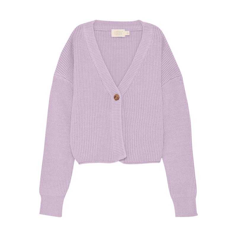 823143_6107_A Cardigan Knit, Lavender Frost (Purple) von Creamie