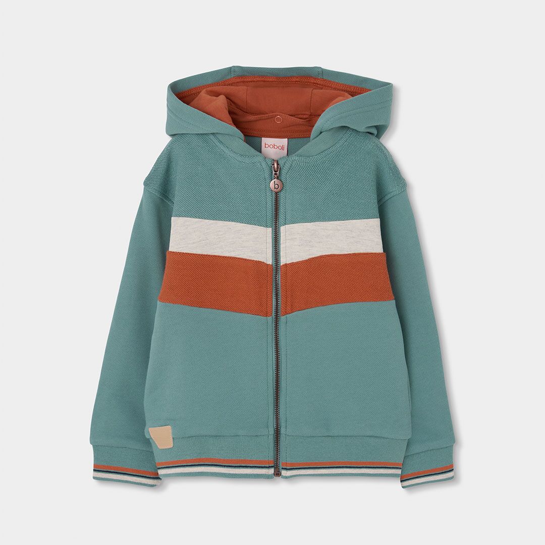 Jacke Plüsch, mit Streifen (lorbeer) von Boboli