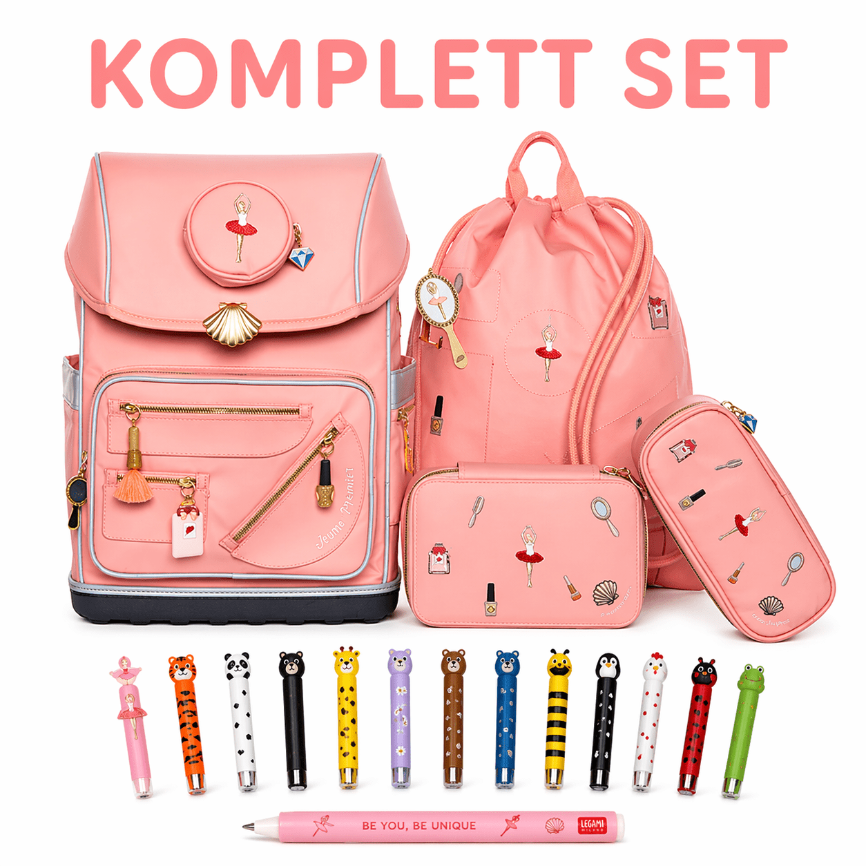 komplettsetjewboxpink Komplett Set Jewellery Box Pink mit Ergomaxx, City Bag & 2 Mäppchen
