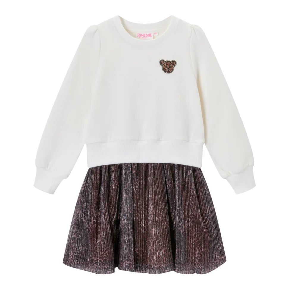 SG52.262.100248-DRE-6-124-1 Someone Langarmkleid Veerle (Dark Ecru) – Bild 1