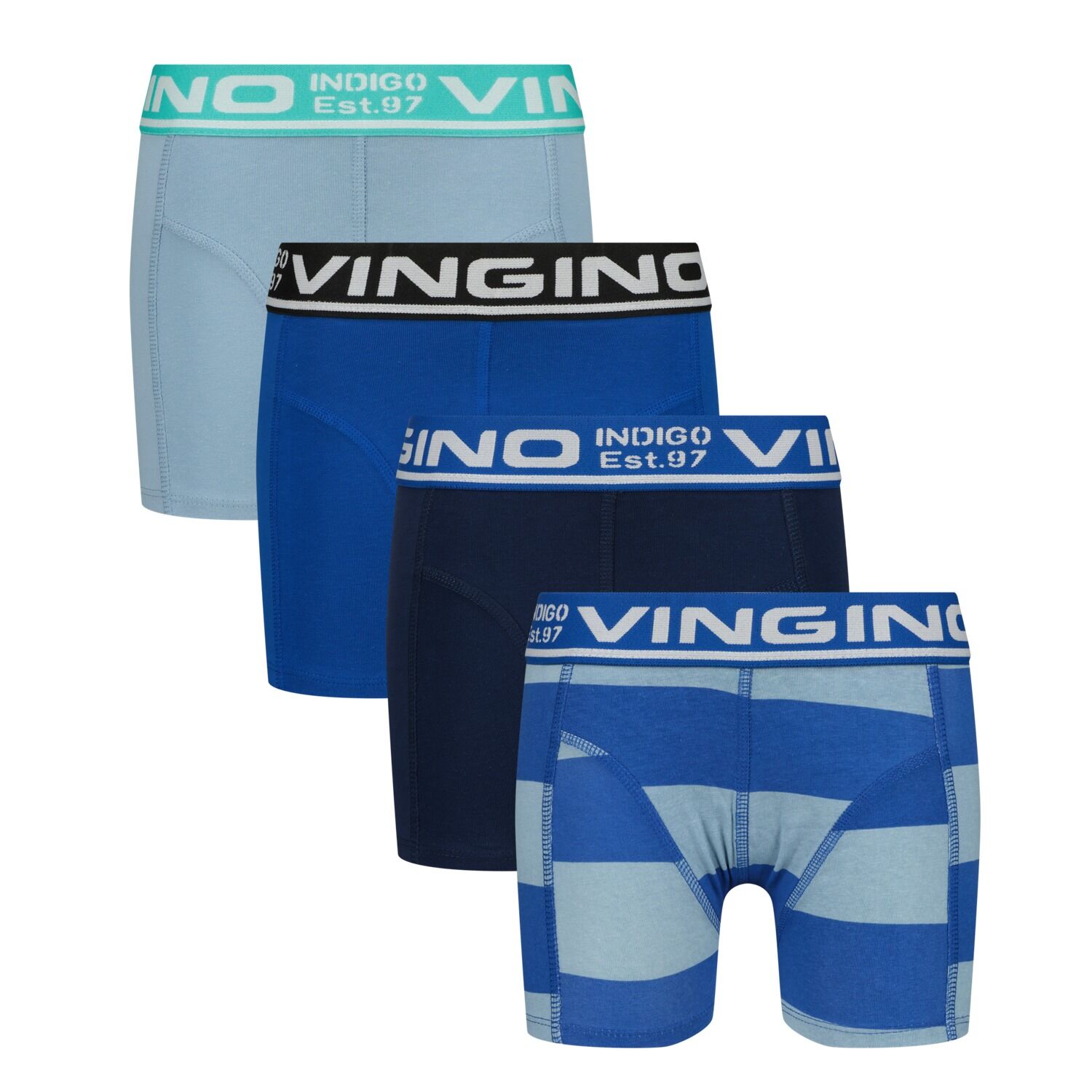Boxershorts B-SO26 Blue 4pack, Seascape Blue von Vingino