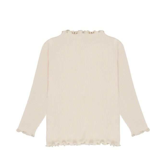 Langarmshirt „Light Beige" mit Rüschenkragen von leevje Langarmshirt „Light Beige" mit Rüschenkragen von leevje