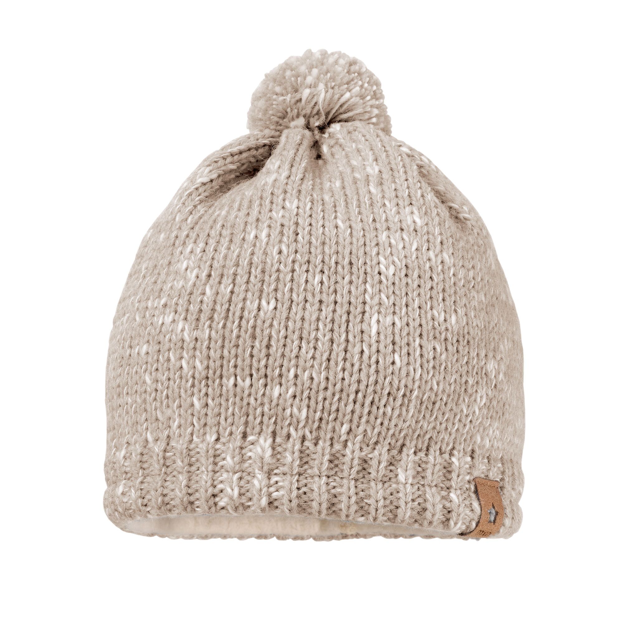 Mütze, randlos, Effektgarn (hellbraunmeliert) – Bild 1