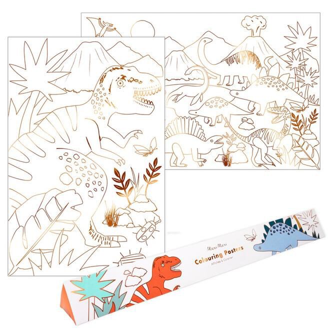 Ausmalposter "Königreich der Dinosaurier" von Meri Meri – Bild 1