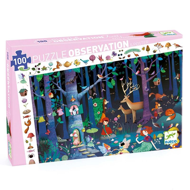 Wimmelpuzzle "Der verwunschene Wald" (100 Teile) – Bild 1