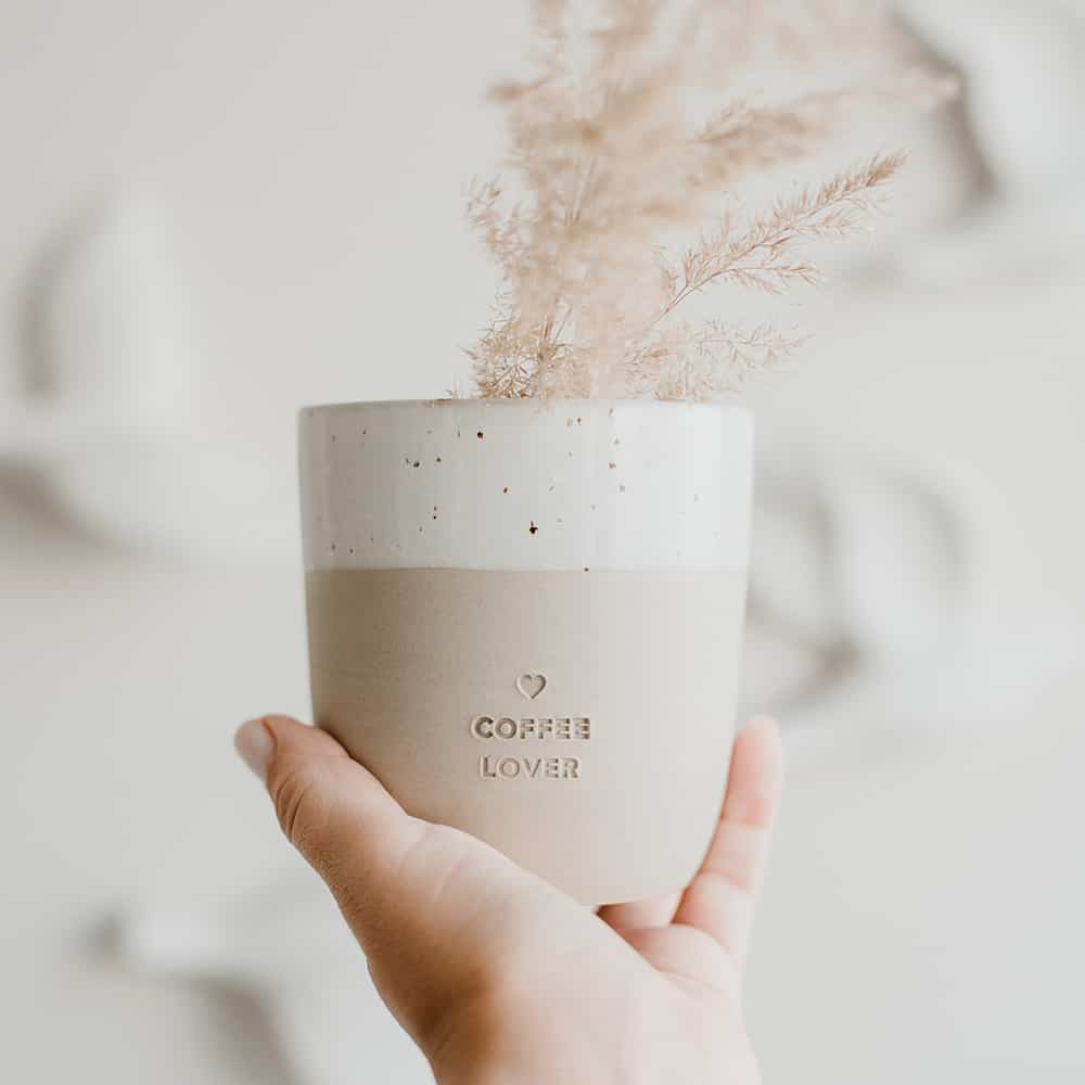 Steingut-Becher "Coffee Lover" – Bild 1