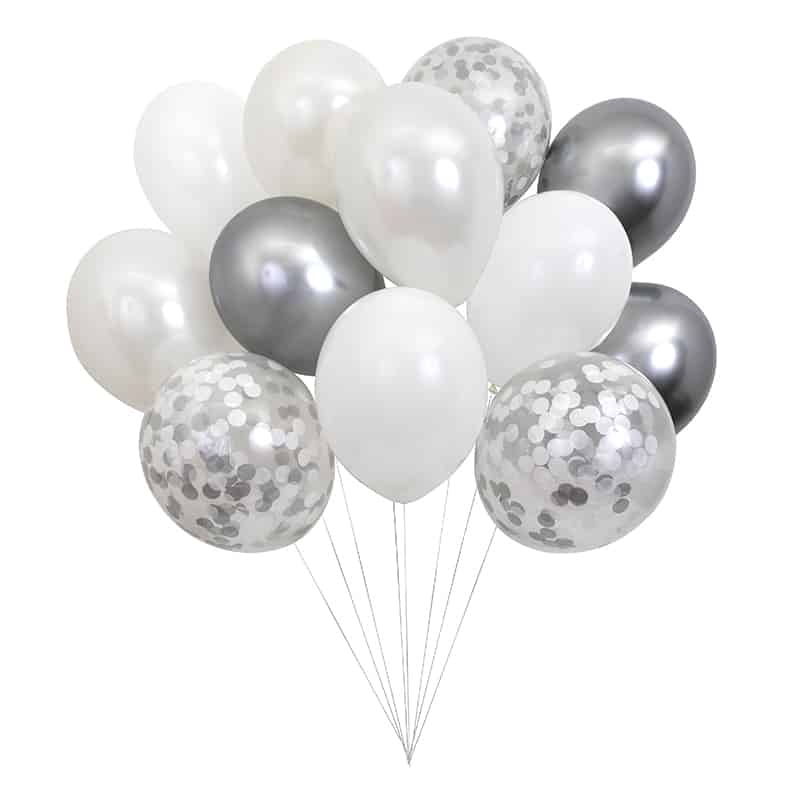 Silberne Ballons von Meri Meri – Bild 1