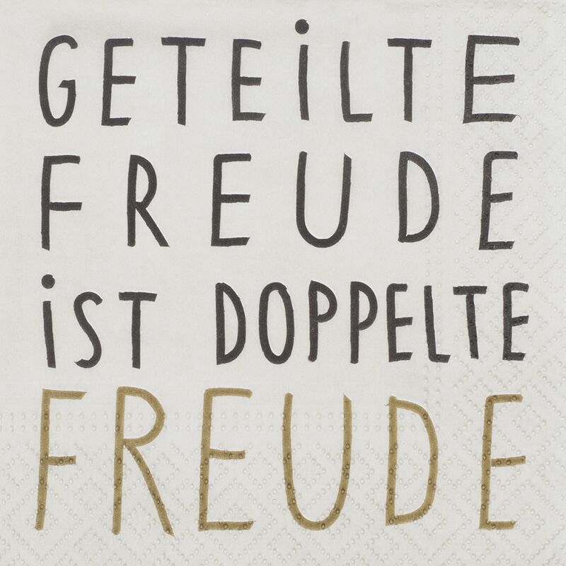 Cocktail-Servietten "Geteilte Freude" – Bild 1