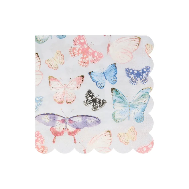Schmetterlings-Serviette (groß) von Meri Meri – Bild 1