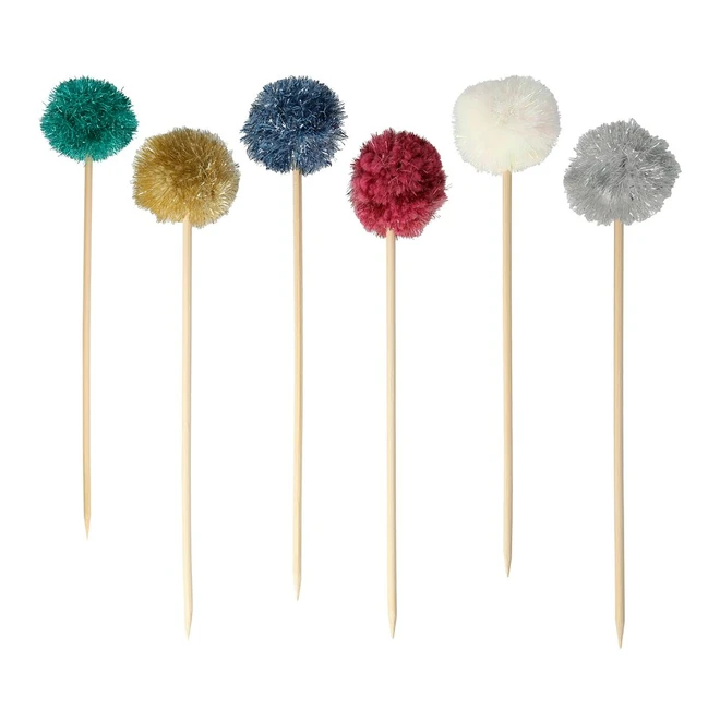 Kuchentopper "Schimmernde Pompoms" von Meri Meri – Bild 1