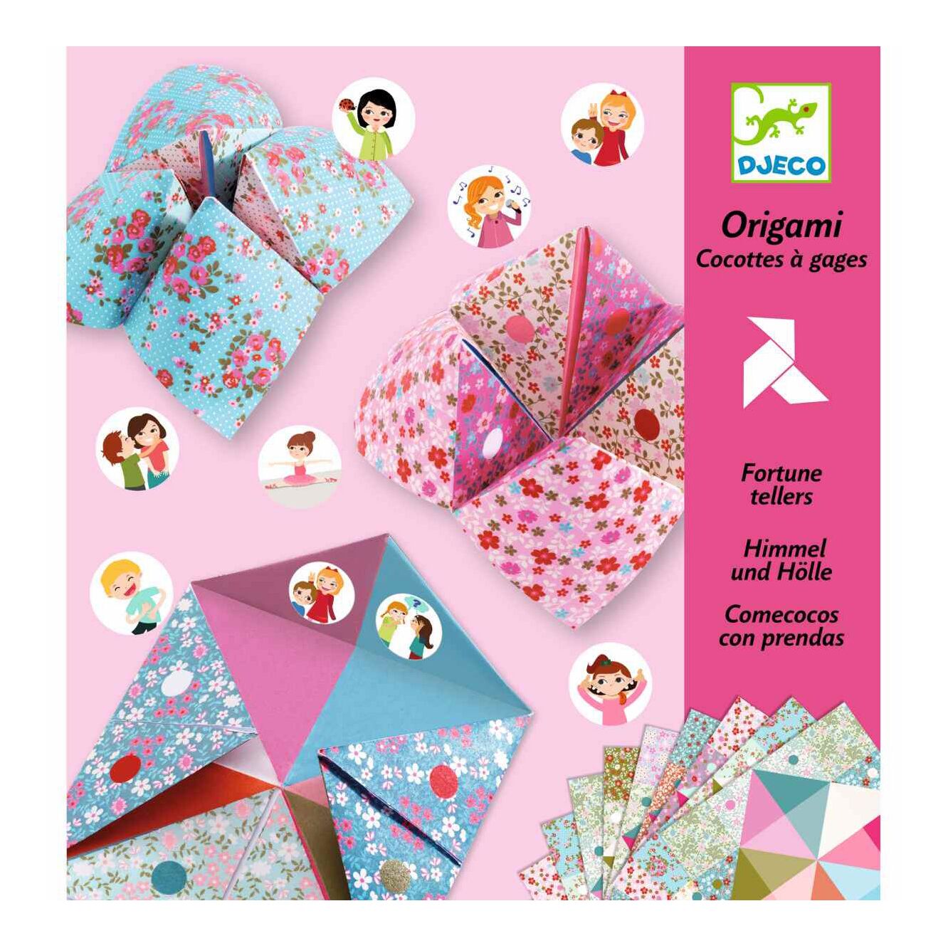 Origami-Set "Himmel und Hölle"-Blumen – Bild 1