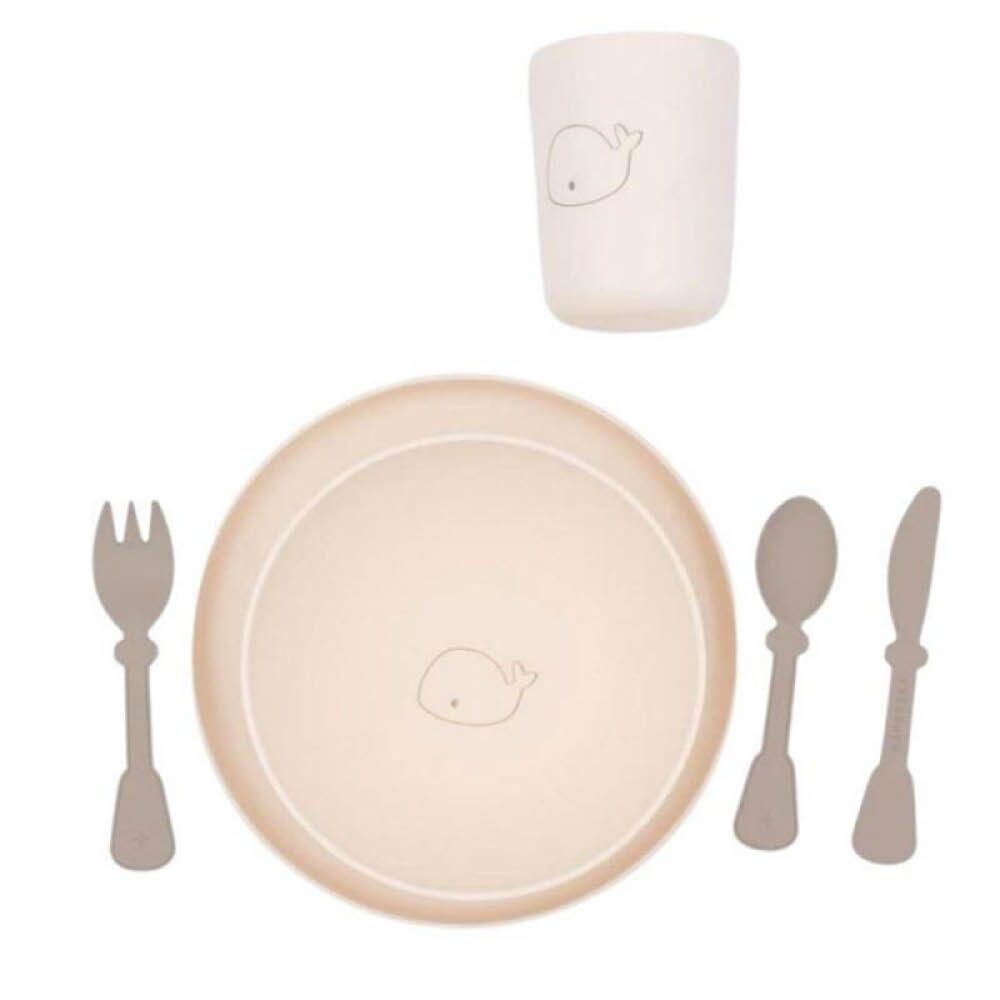 Geschirr-Set "Pappa" (creme) – Bild 1