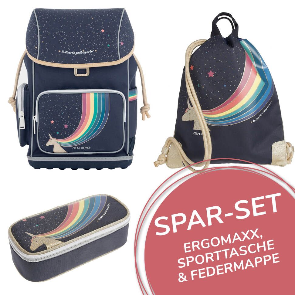 Spar Set Unicorn Gold mit Ergomaxx, City Bag & Mäppchen – Bild 1