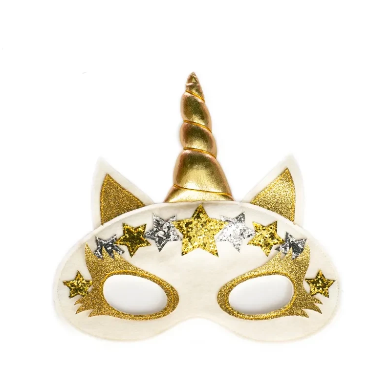 Maske Unicorn Gold – Bild 1