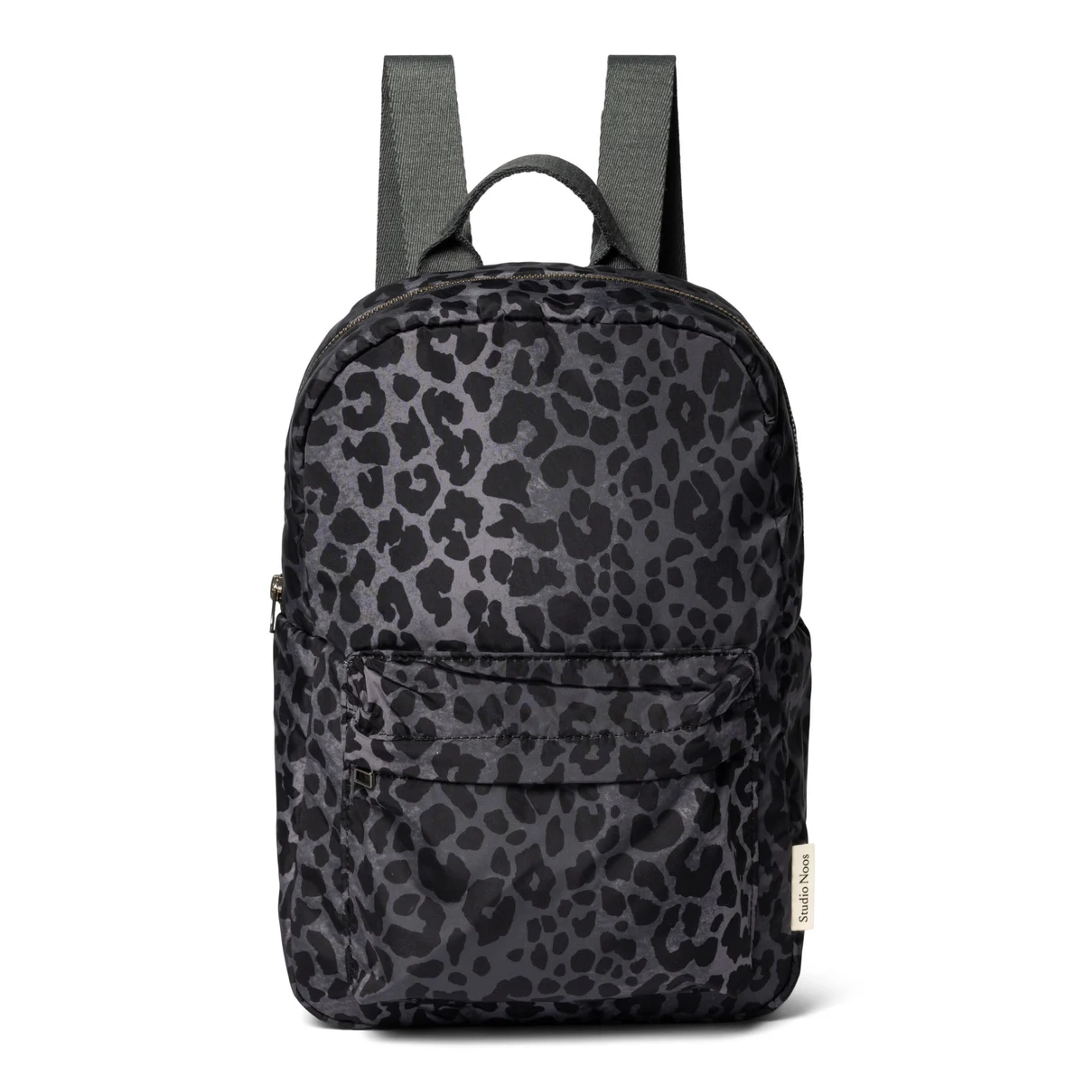 Antra Leopard Puffy Midi Backpack mit Fronttasche (Dark Grey) – Bild 1