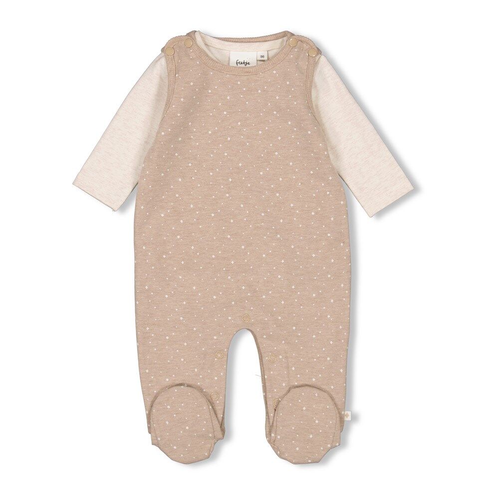 Zweiteiliger Strampler AOP - The Magic is in You (Taupe Melange) – Bild 1