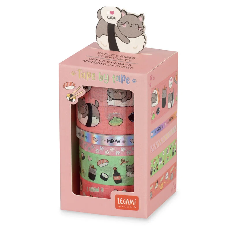 5 Papier Klebebänder im Set, Tape by Tape – Bild 1