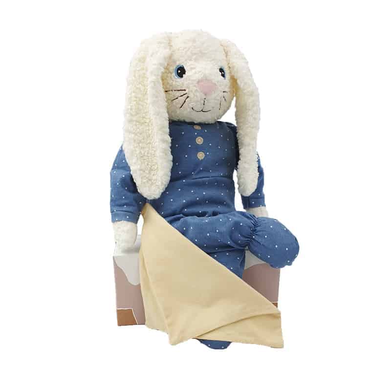 Kuschelhase Hugzzeee (blau) – Bild 1