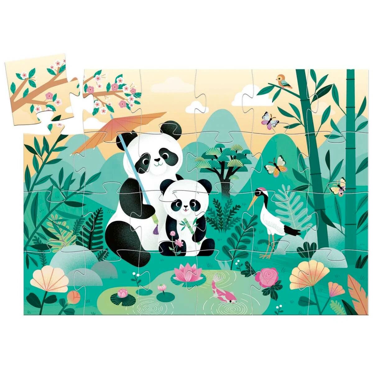 Puzzle mit Panda Illustration (24 Teile) – Bild 1