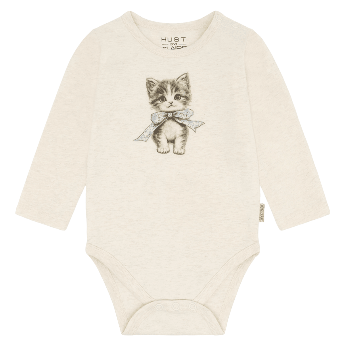 HCBritt Bow Kitten Longsleeved Body (Whisper Melange) – Bild 1