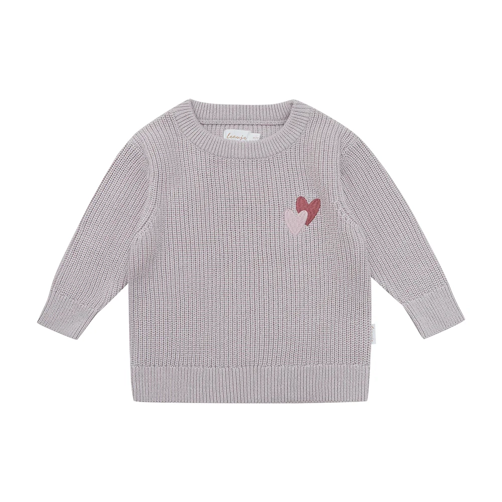 Chunky Knit Jumper "Hearts" – Bild 1