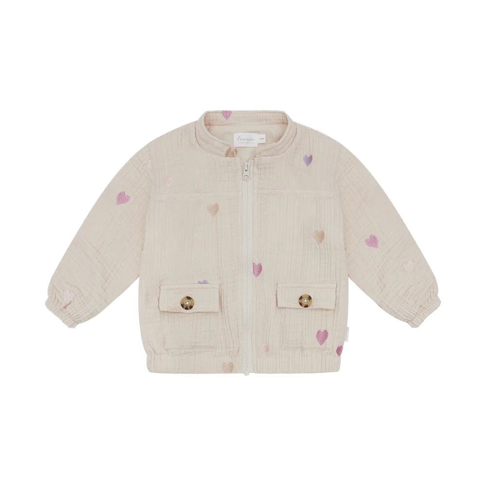 Musselin Jacke mit Herz Stickerei – Bild 1